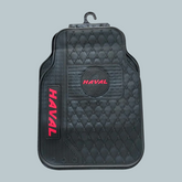 Haval H6 Universal PVC Rubber Floor Mat Black Mix Design 5 Pcs - Rubber Floor Mats | Car Mats | Vehicle Mats | Foot Mat For Car | Latex Mats